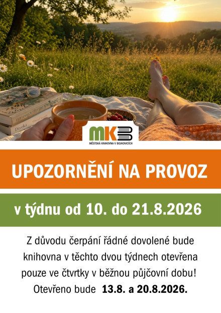 Provoz v době dovolené